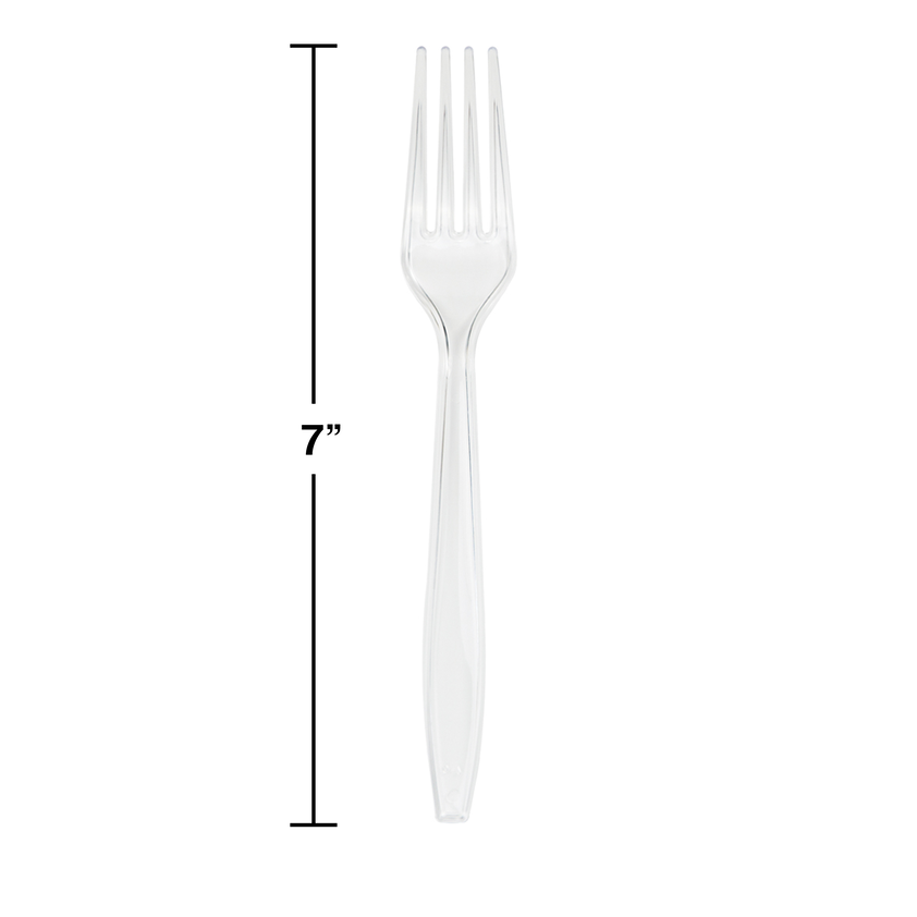 party supplies plastic premium fork white