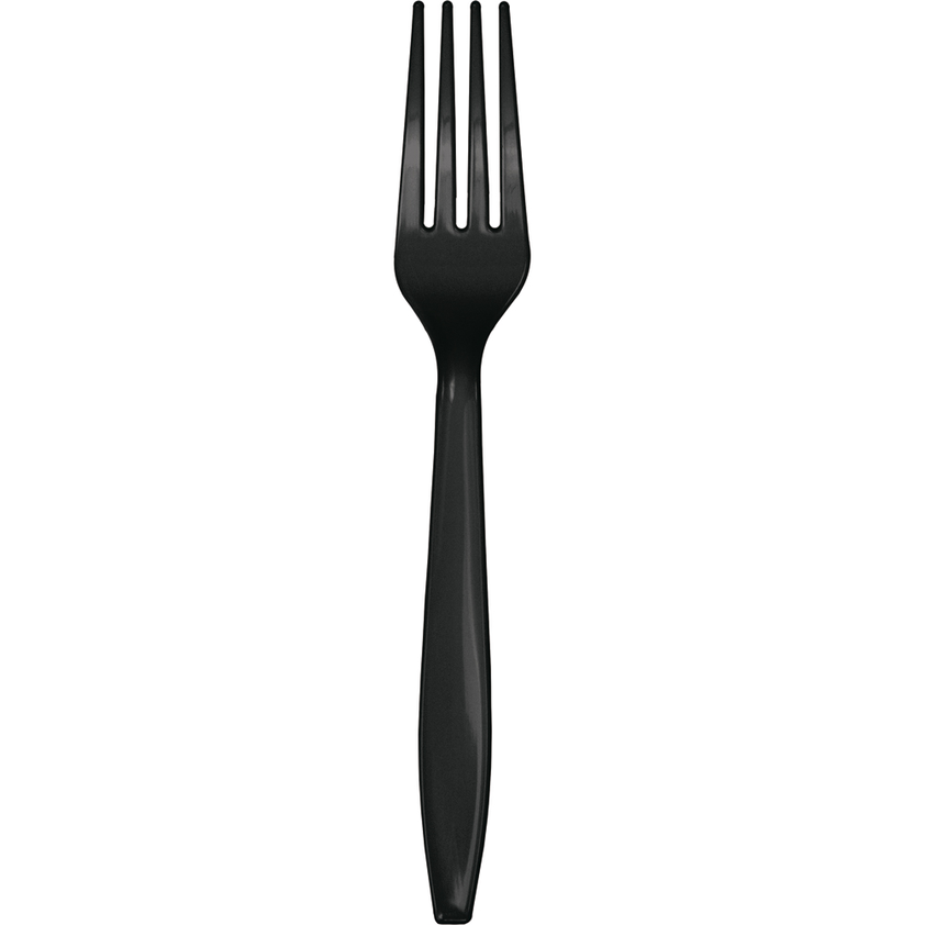 party supplies plastic premium fork black velvet