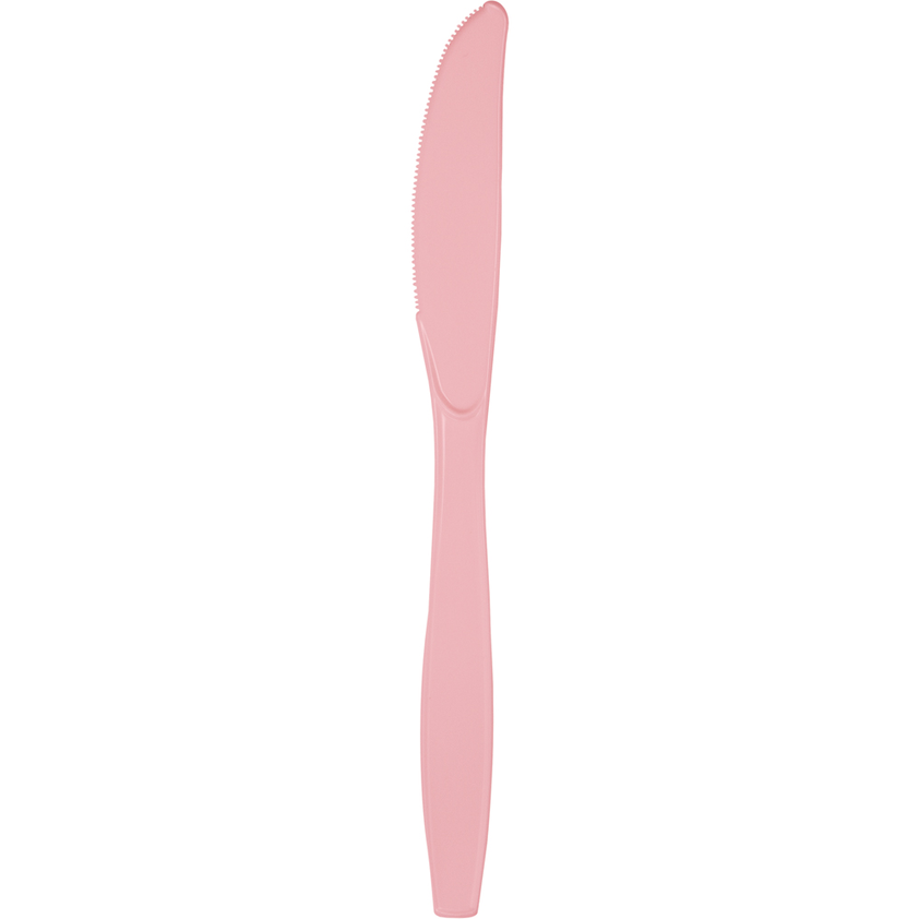 party supplies premium plastic knives classic pink