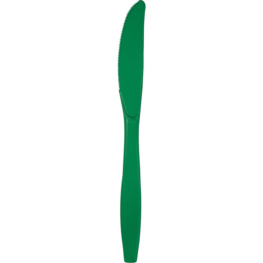 party supplies premium plastic knives emerald green