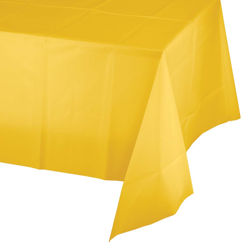 party supplies table cover plastic school bus yellow