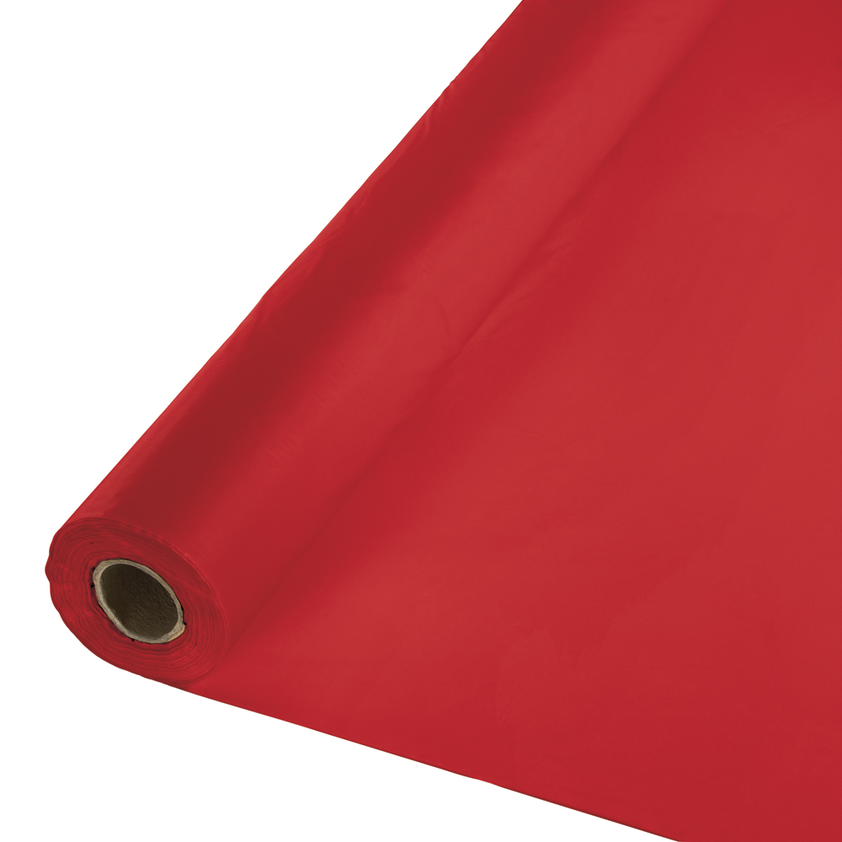 party supplies Banquet Plastic Table Cover Roll classic red