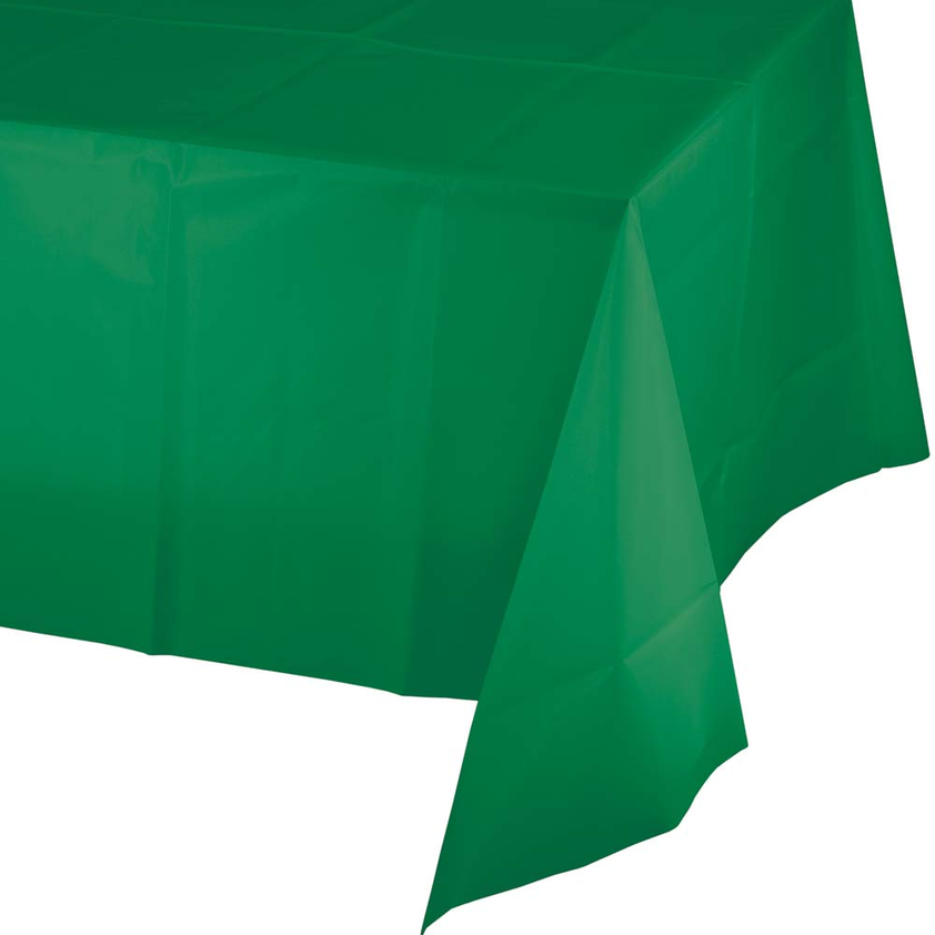 party supplies table cover plastic emerald green