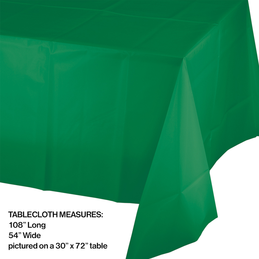 party supplies table cover plastic emerald green