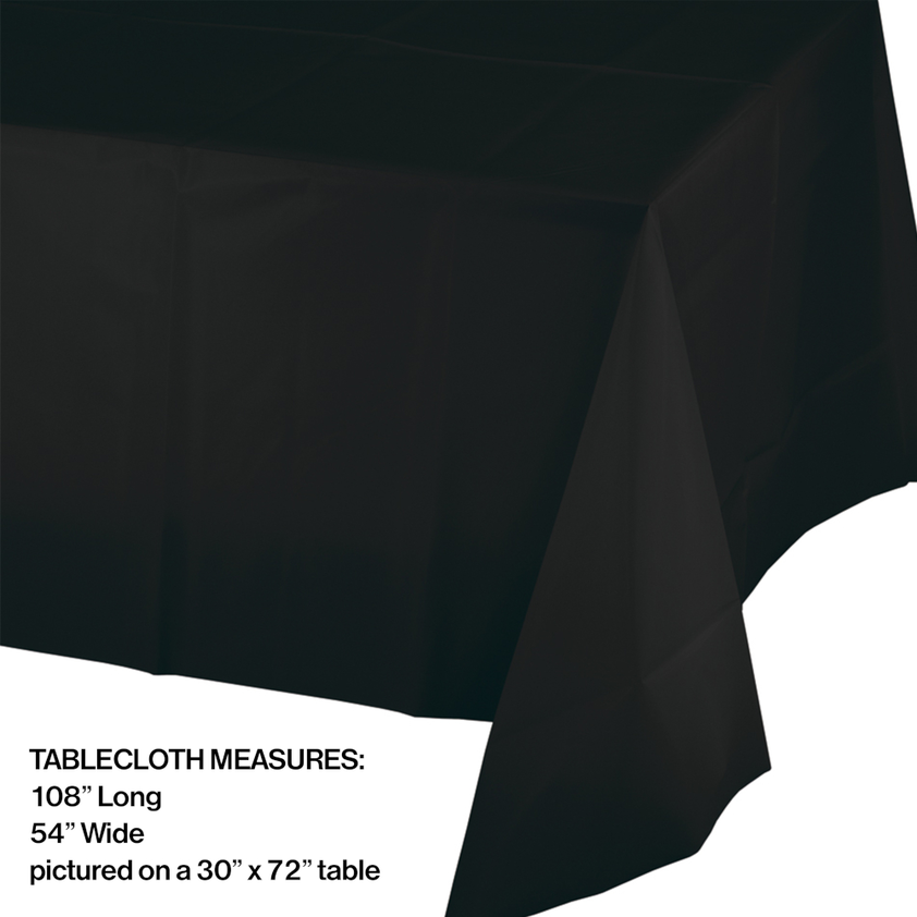 party supplies table cover plastic black velvet
