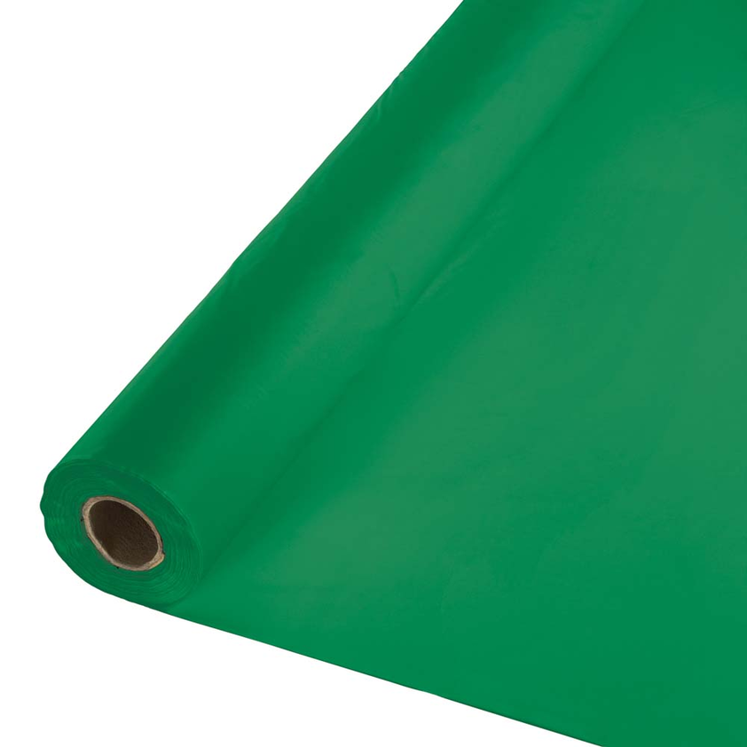 party supplies Banquet Plastic Table Cover Roll emerald green