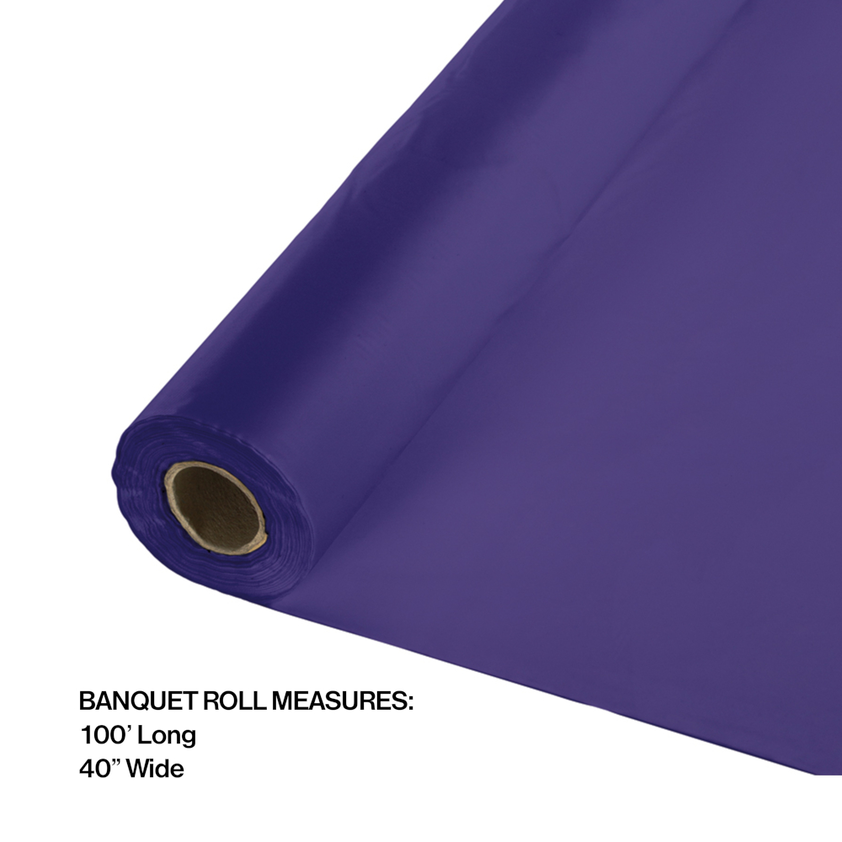 party supplies Banquet Plastic Table Cover Roll purple