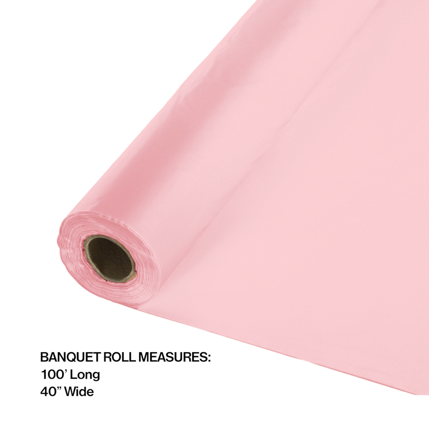 party supplies Banquet Plastic Table Cover Roll classic pink