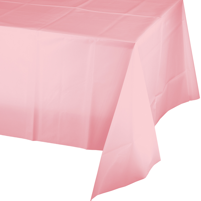 party supplies table cover plastic classic pink