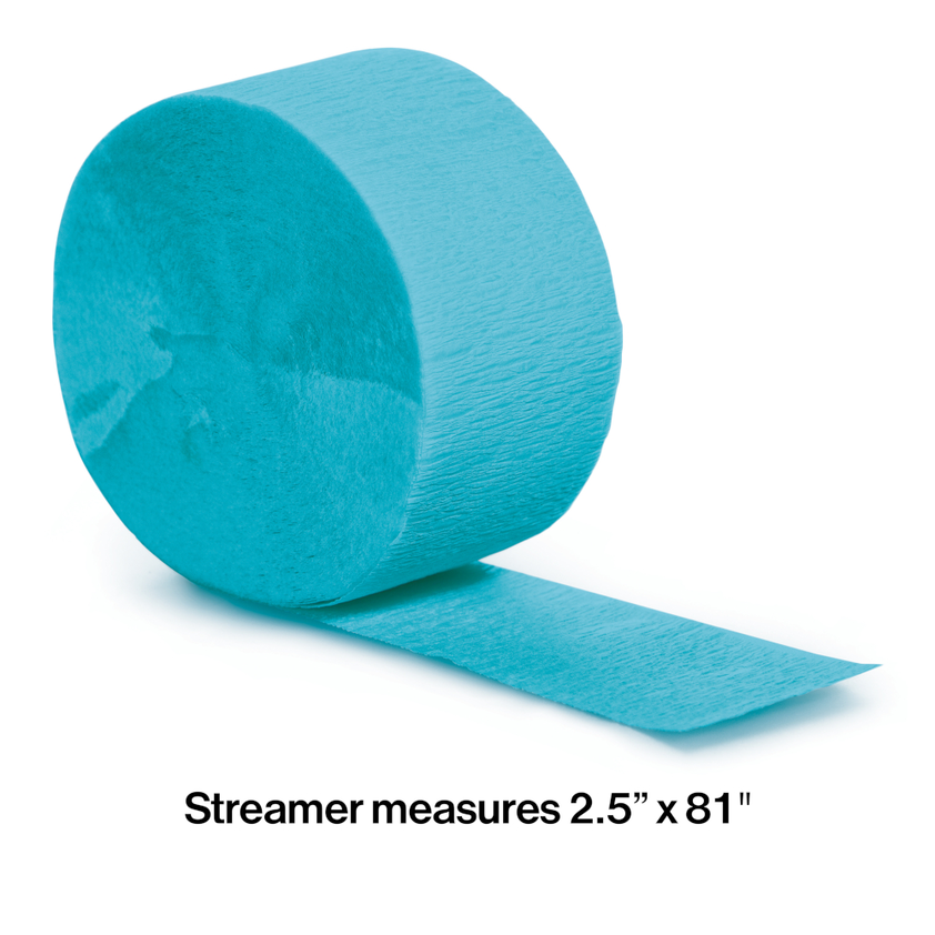 party supplies streamer paper bermuda blue
