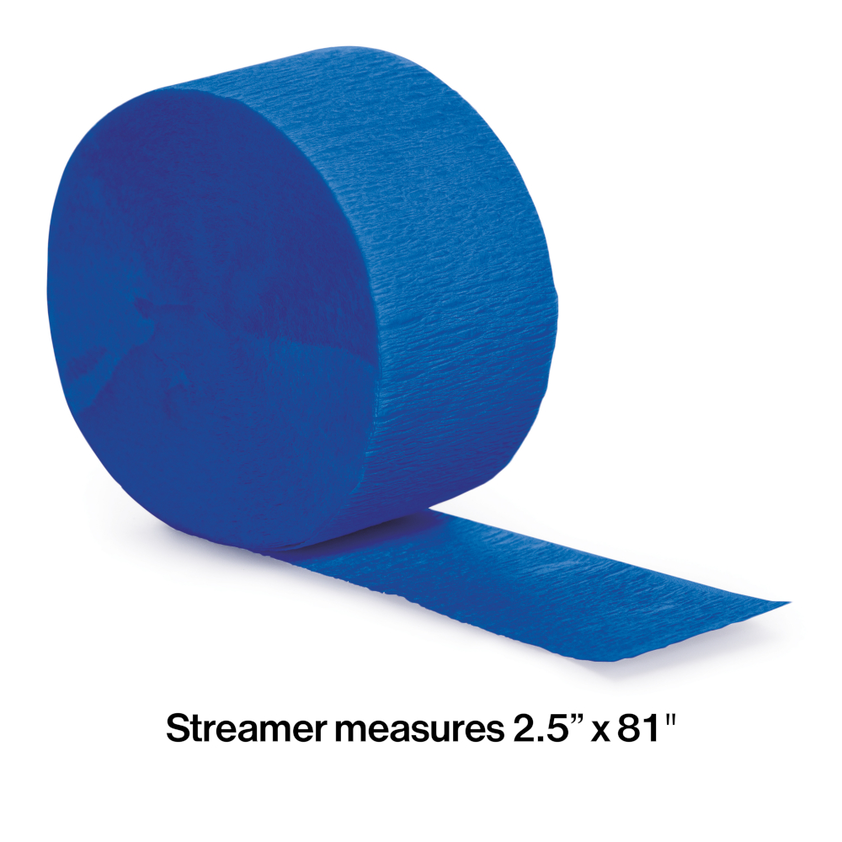 party supplies streamer paper cobalt