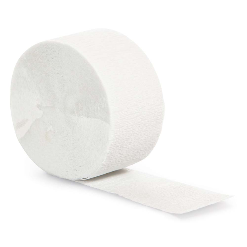 party supplies streamer paper white