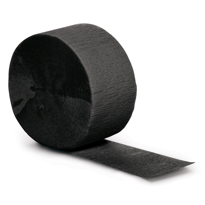 party supplies streamer paper black velvet