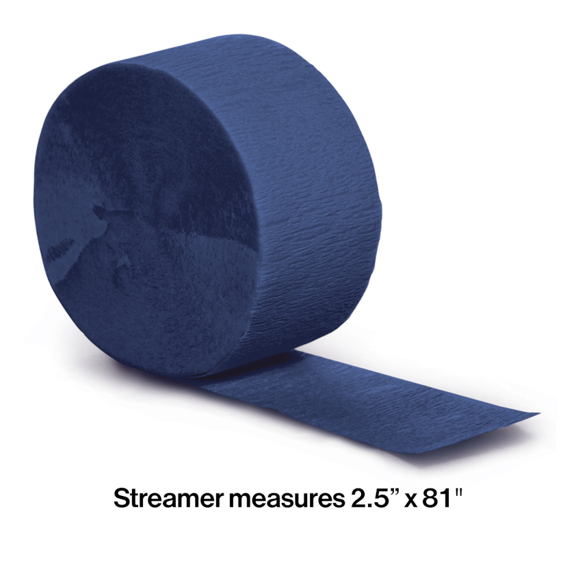 party supplies streamer paper navy