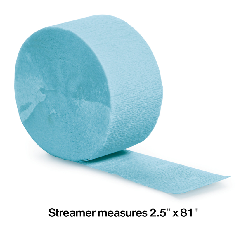 party supplies streamer paper pastel blue