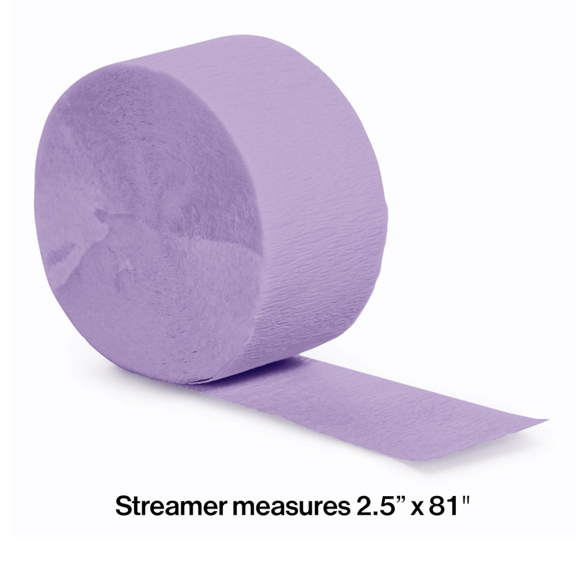 party supplies streamer paper luscious lavender
