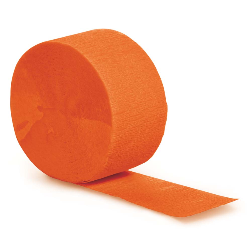 party supplies streamer paper sunkissed orange