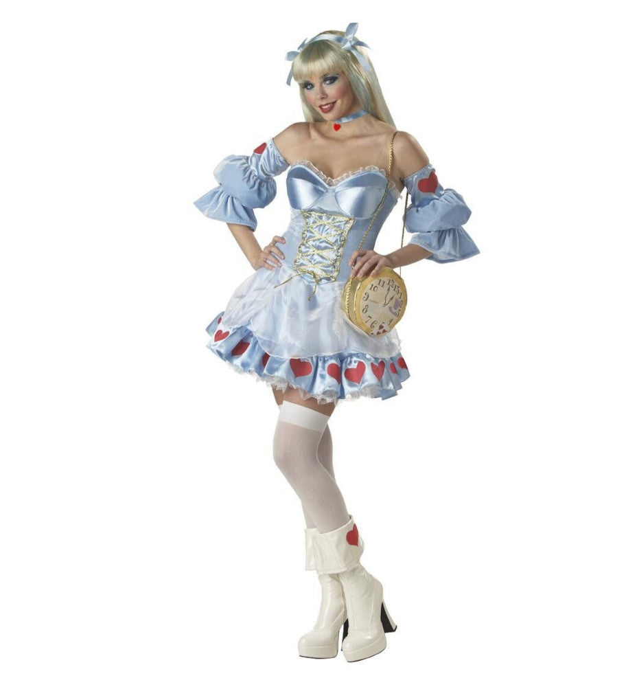 Sexy Alice in Wonderland Rebel Toons Women Costume dress thigh high