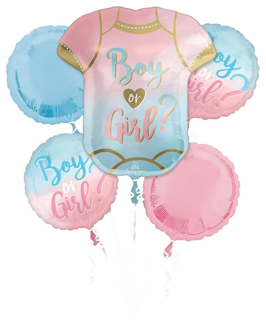balloon foil bouquet gender reveal boy girl