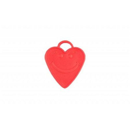 Red Happy Heart Balloon Weight,  8 gram