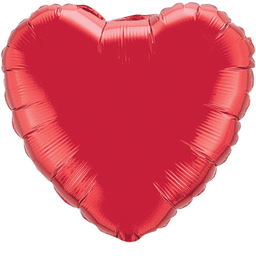 balloon foil heart red