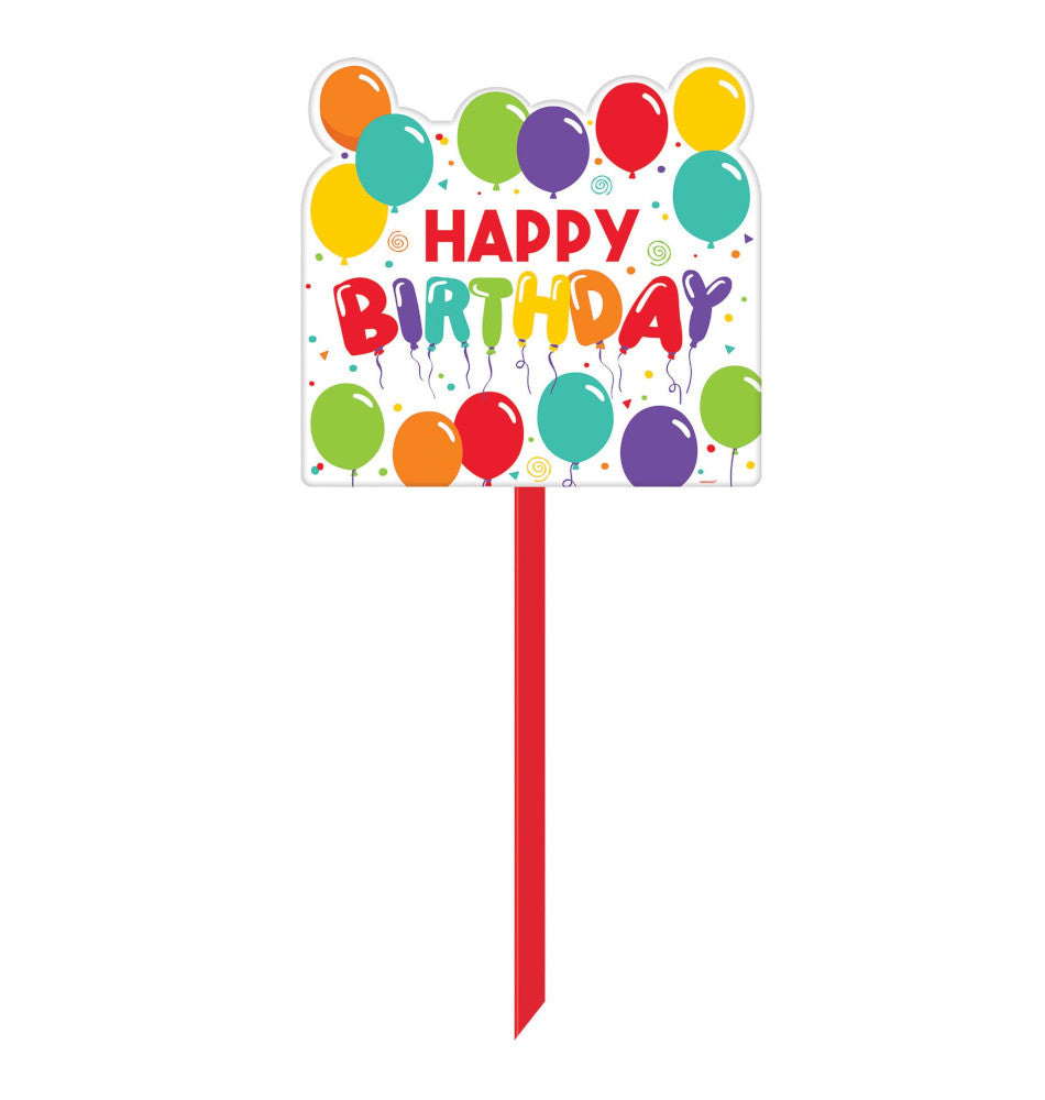 Balloon Birthday Celebration Yard Sign, 15in x 14in