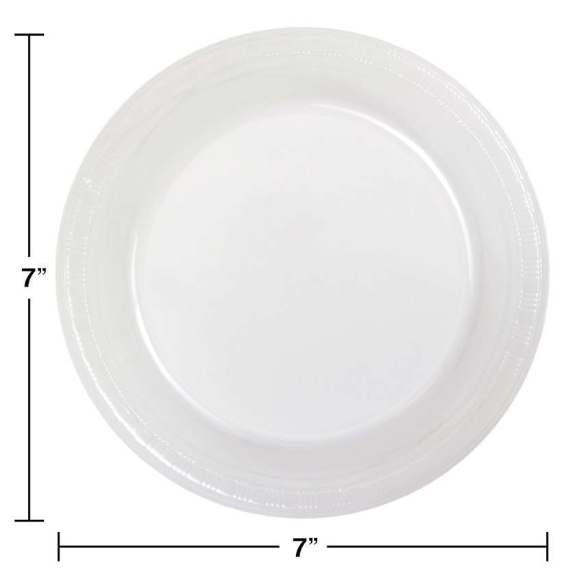 Premium Clear Plastic Luncheon Plates party supplies