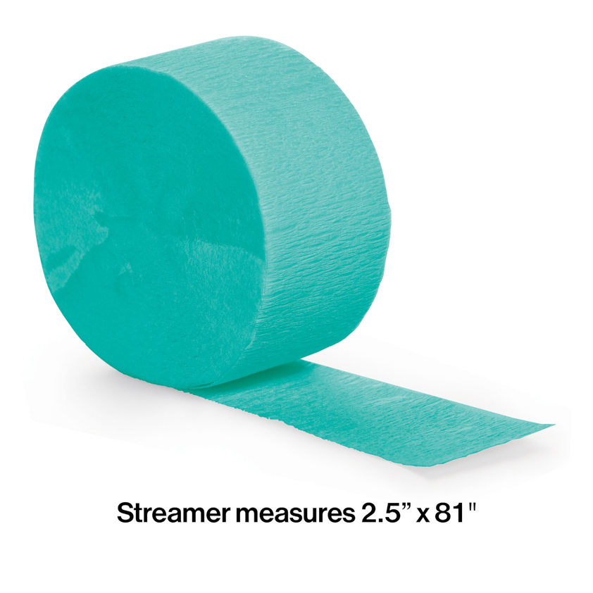 party supplies streamer paper teal lagoon