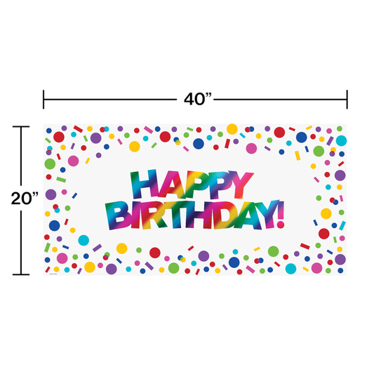 party supplies Rainbow Foil Birthday Party Banner