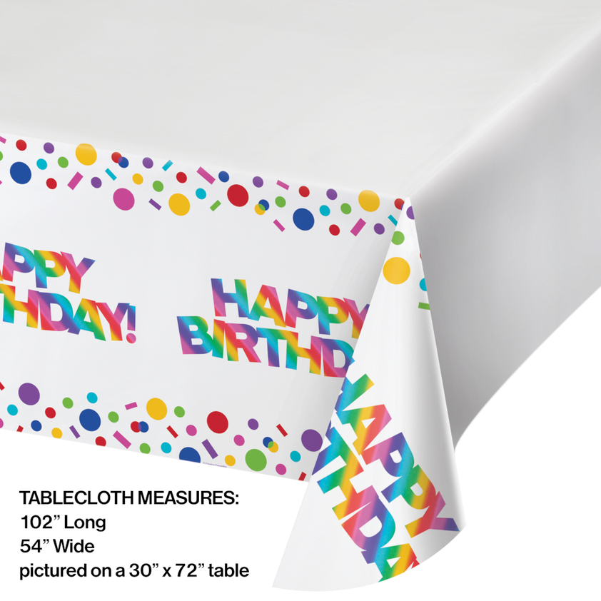party supplies Happy Birthday Border Print Plastic Table Cover