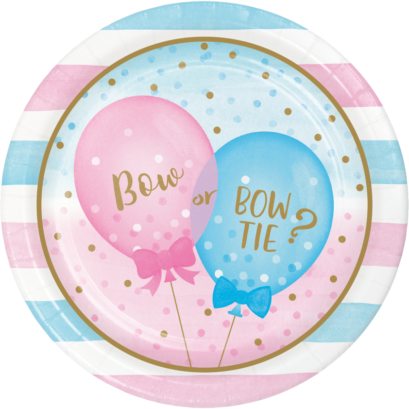 party supplies Gender Reveal Balloons Dinner Plates