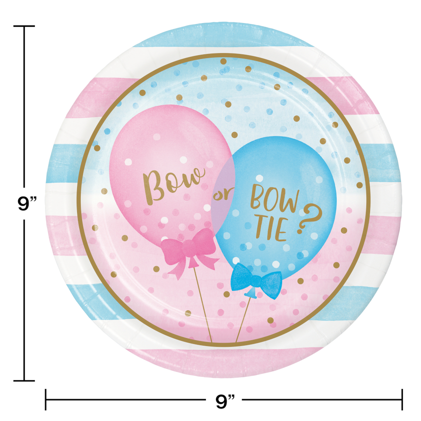 party supplies Gender Reveal Balloons Dinner Plates
