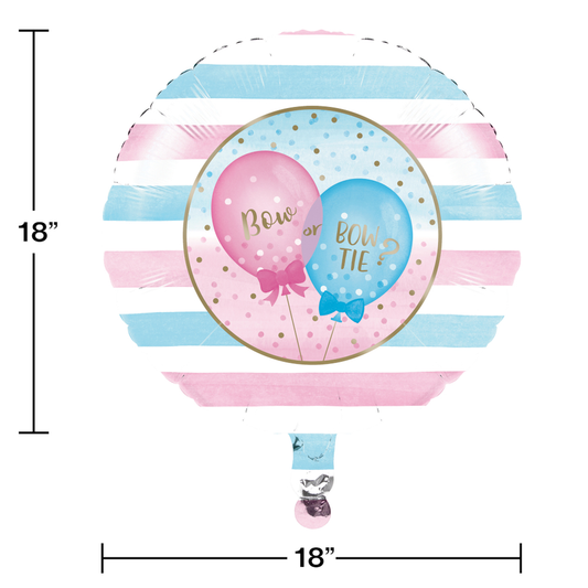 party supplies Gender Reveal Metallic Foil Balloons