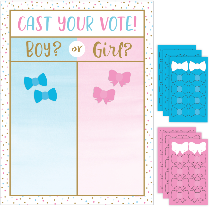 party supplies Gender Reveal Balloons Cast Your Votes Game