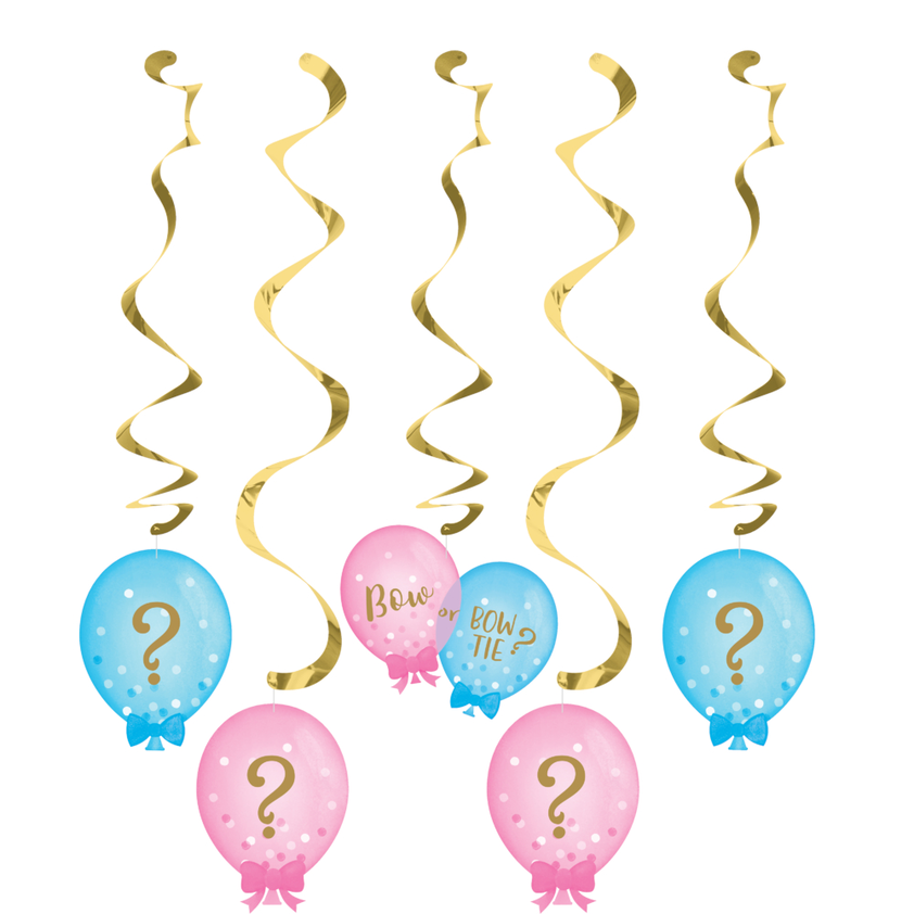party supplies Gender Reveal Balloons Dizzy Danglers Hanging Decorations
