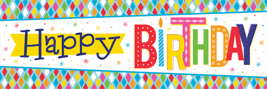 Bright Birthday	Giant Party Banner party supplies