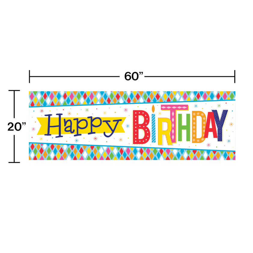 Bright Birthday Giant Party Banner party supplies