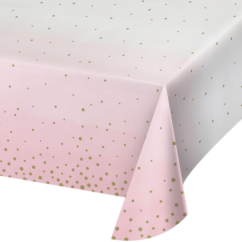 party supplies Pink and Gold Celebration All Over Print Paper Table Cover