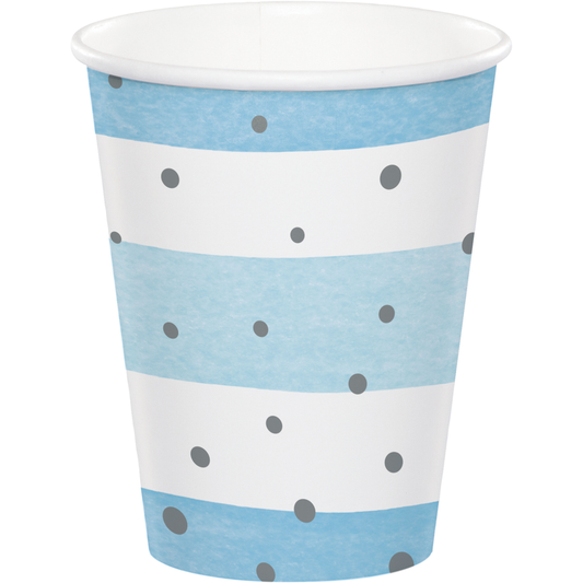 party supplies Blue and Silver Celebration Hot/Cold Cups