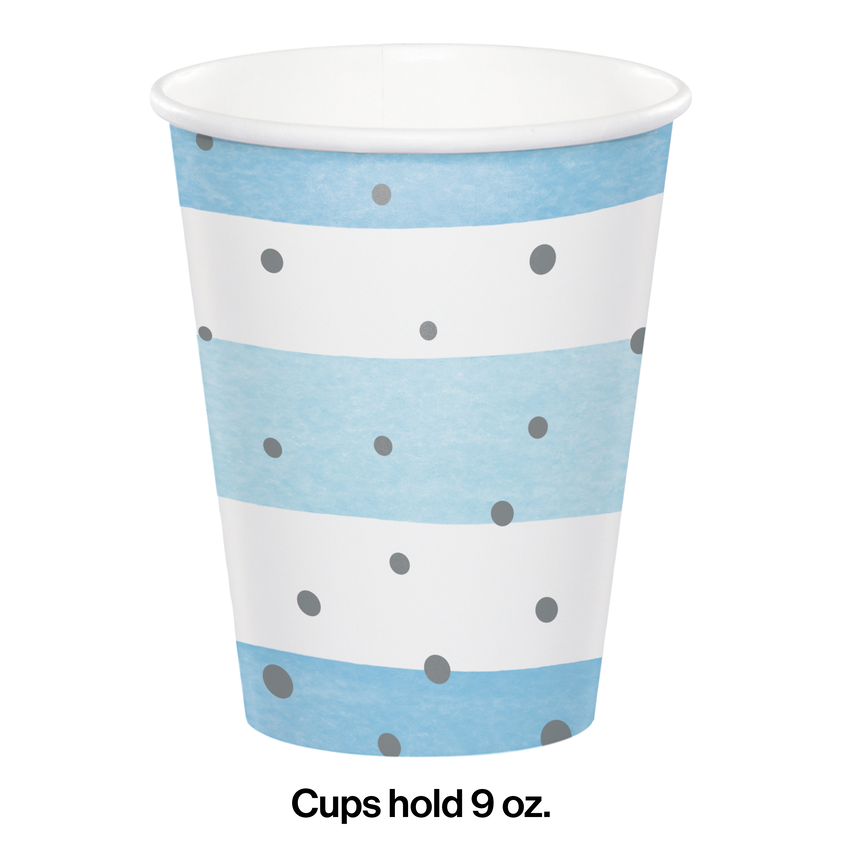 party supplies Blue and Silver Celebration Hot/Cold Cups