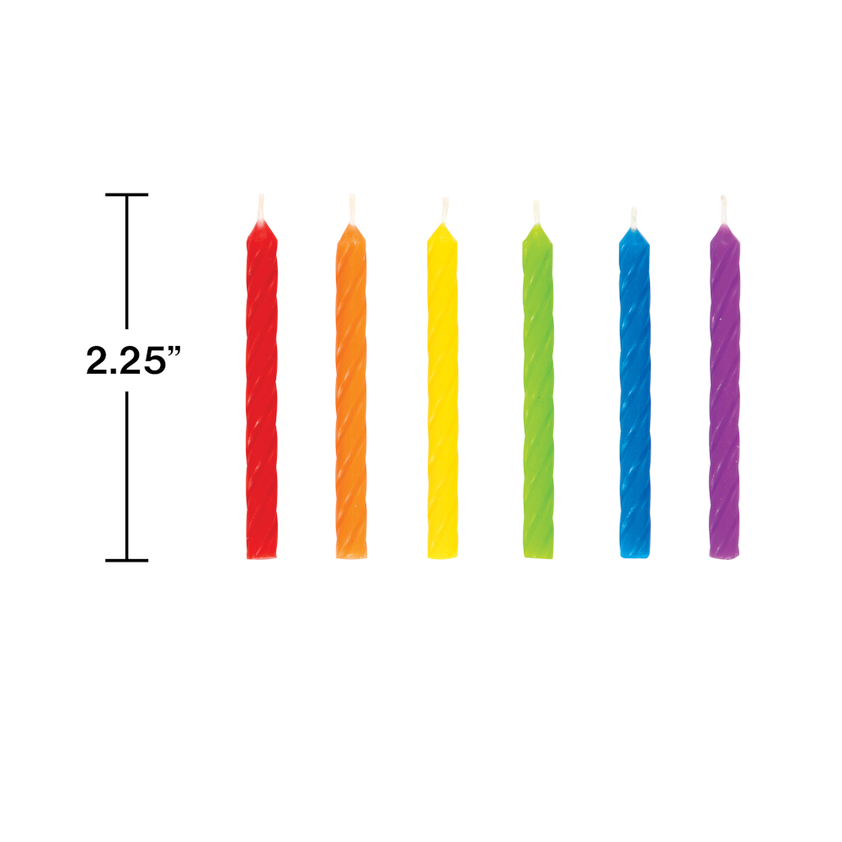 party supplies Rainbow spiral candles