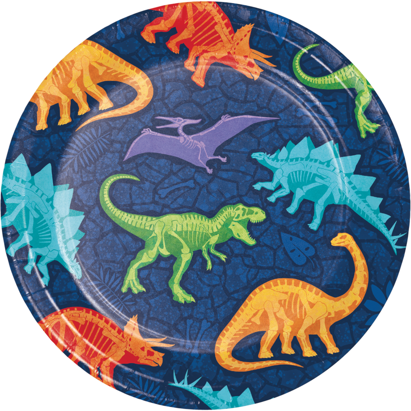 party supplies Dino dig luncheon plate