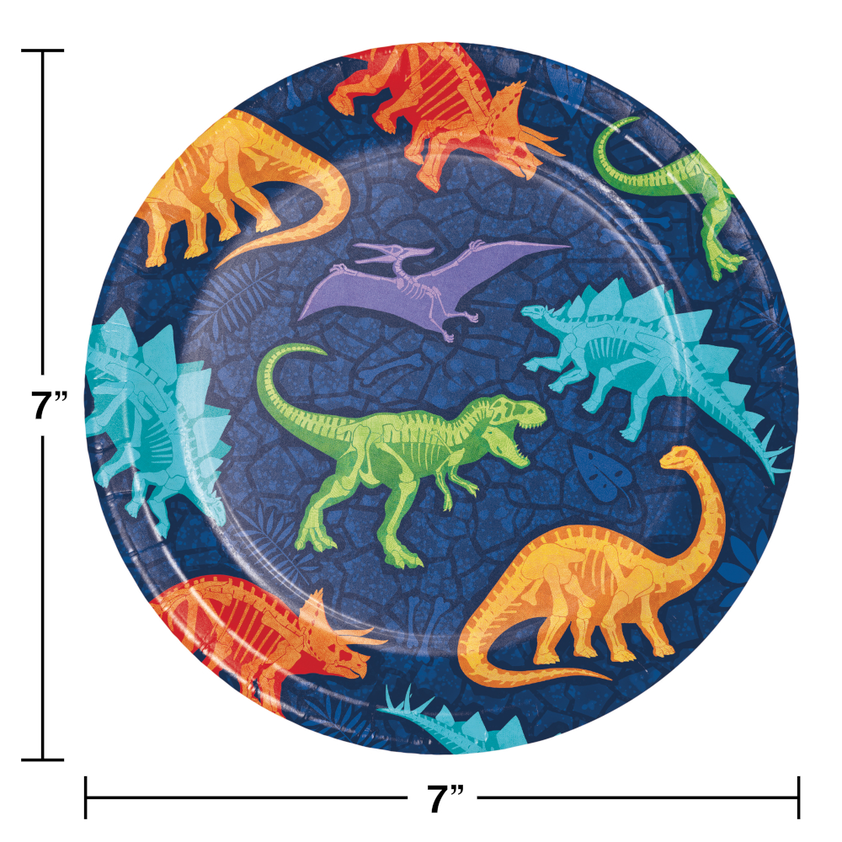 party supplies Dino dig luncheon plate