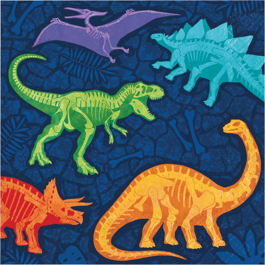 party supplies Dino dig luncheon napkin