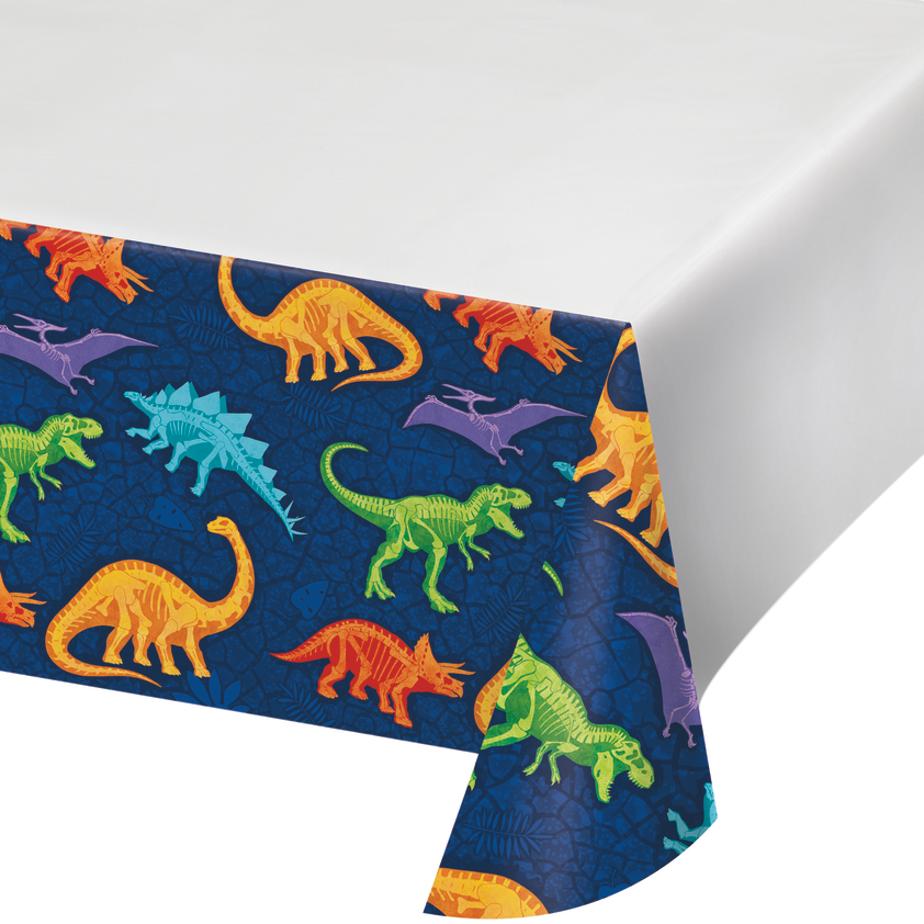 party supplies Dino dig table cover, plastic