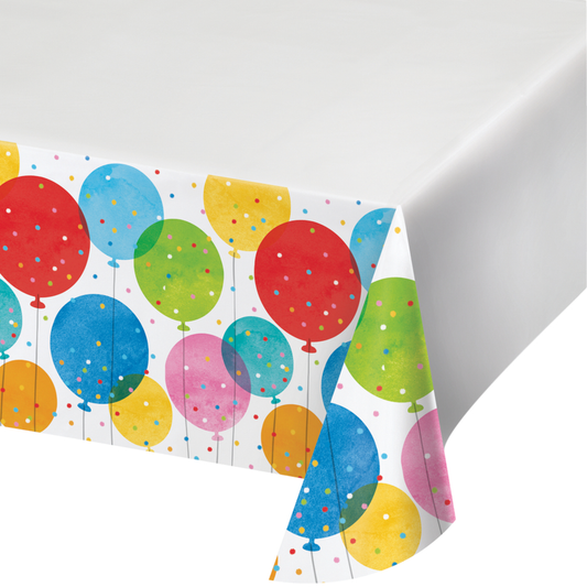 party supplies Confetti balloons tablecover, plastic