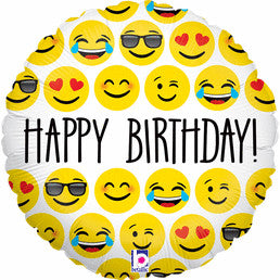 balloon foil birthday emoji