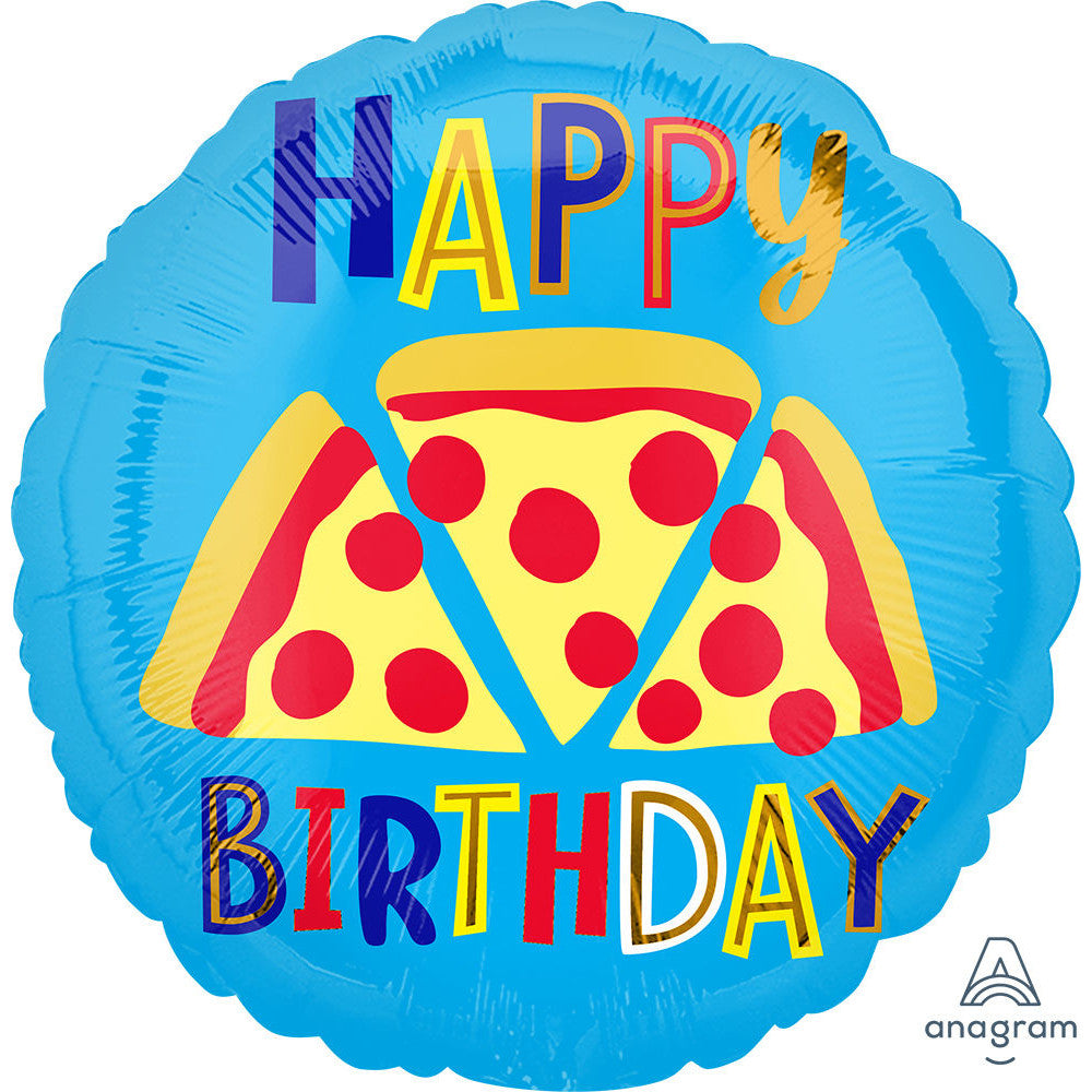 balloon foil birthday pizza