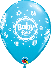 balloon latex boy baby blue