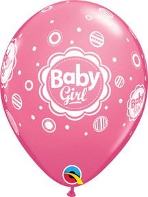 balloon latex girl baby pink